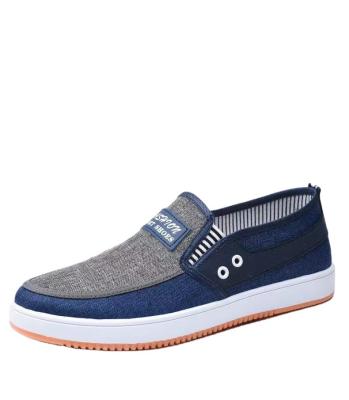 China Cushioning Hongyan Mesh permeable men's canvas shoes a slip-on casual beef soled board sneakers shoes for sale