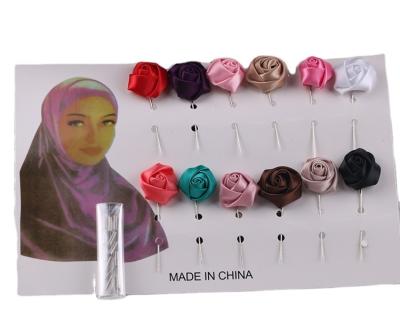 China Colorful Stainless Steel Factory Flower Scarf Hijab Long Head Pins Boutique Pins, Men