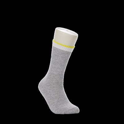 China Gray Custom Design Logo Sport Men's Breathable Unisex Cotton Socks Funny Dress Socks for sale