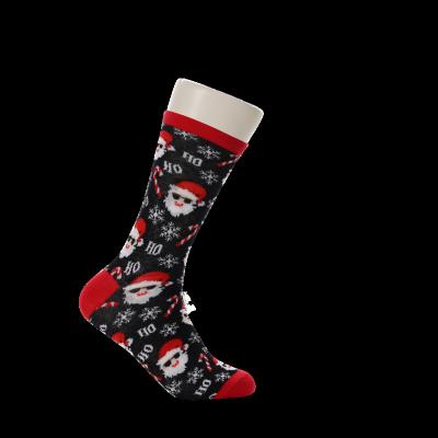 China Christmas Breathable Men Cotton Funny Socks Black Custom Design Logo Sport Dress Socks for sale