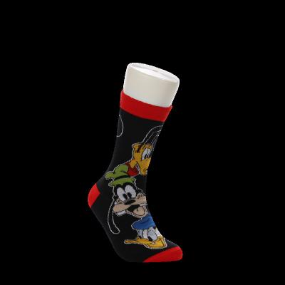 China Breathable Unisex Men's Colorful Cartoon Socks Happy Animal Socks Design Black Logo for sale