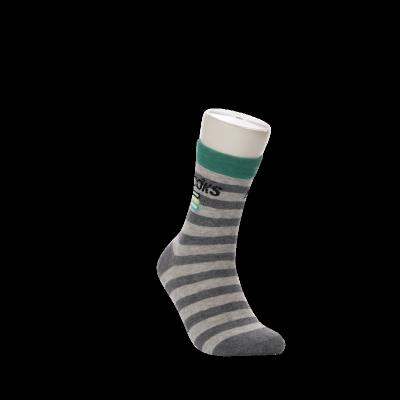 China Breathable Men Socks Funny Stripes Custom Design Logo Gray Children Dress Socks for sale