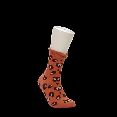 China Funny Lace Dress Socks Women's QUICK DRY Socks Casual Red Leopard Girls Breathable Socks for sale