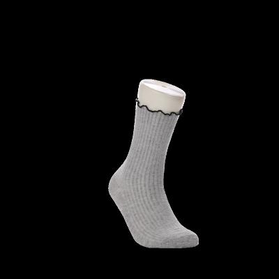 China Gray Girls Gossip Solid QUICK DRY Color Socks Women Kinnted Breathable Dress Socks for sale