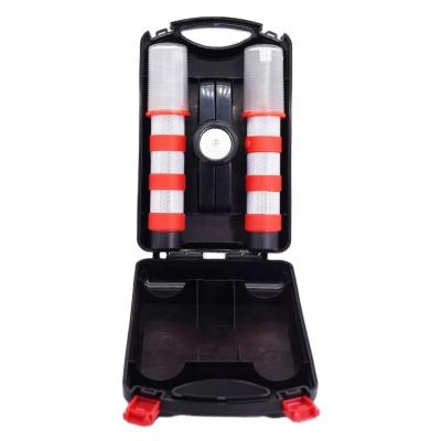 China RED ABS+PC AAA LED Roadside Emergency Beacon Battery Operated Flares-Two Flashing Flares With Solid Storage for sale