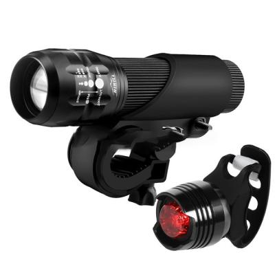 China Wholesale Zoom in/Zoom Mountain Bike Light Best Sets Aluminum Headlight with Turn Signal Tail Light for sale