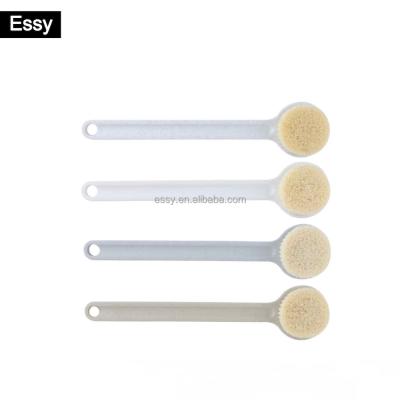 China Hot Selling Bath Shower Brush Pure White Bristle Beech Plastic Bath Shower Brush for sale