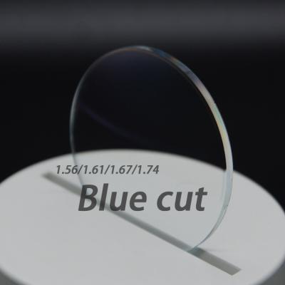 China Wholesale Single Vision Monocle 1.61 Single Vision OEM/ODM Blue Cut HMC Lenses Blue Light Blocking Optical Lens for sale