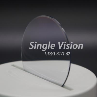 China Resin Lenses 1.56 HMC CW-55 AR Single Vision Lenses Optical Prescription Vision Lens for sale