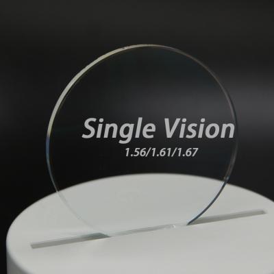 China Price Resin Eyeglasses Single Lens Manufacturer China Single Vision 1.61 HMC SV Optical Lenses for sale