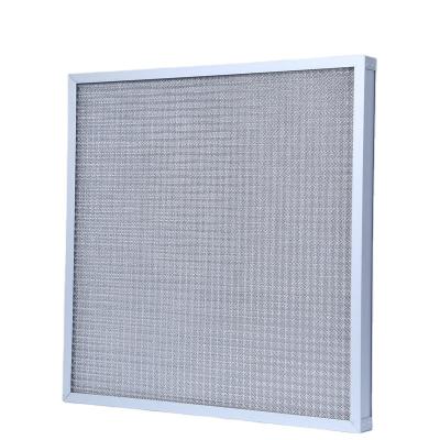 China Building material stores factory supplied high temperature resistant primary efficiency air filter metal mesh pre filter washable plate type filterscreen for sale