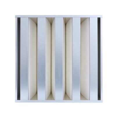 China Factory Dense Pleated W Type Mid Air Filter Metal Frame V Type High Efficiency Combo Filter for sale