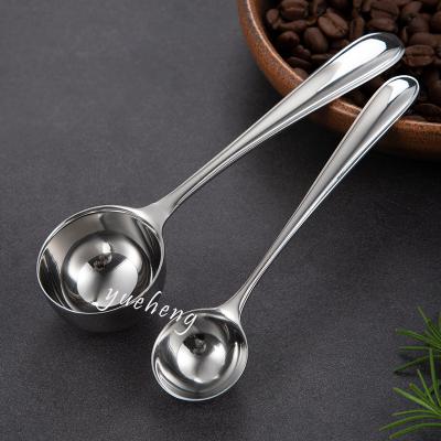 China Wholesale Stainless Steel 18/8 20ml And 6ml Long Coffe Scoop Coffe Spoon Coffe Shop Scoop Measuring  Coffe Spoon for sale