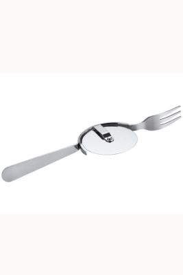 China High Quality Stainless Steel Pizza Cutter With Fork Knife of pizza tools for sale