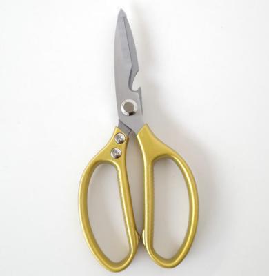 China New design strong kitchen  scissors materail Aluminum alloy gold color for sale