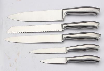 China Professional Kitchen Stainless Steel Chef Knife Set S/S18/0 heavy hollow handle for sale