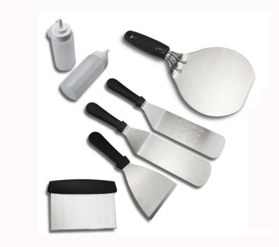 China 7PCS Accessories Kit Restaurant Grade Griddle Spatula Set for sale