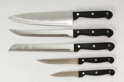 China Cheaper Price High Quality PP Handle Kitchen Knife Set For Promotion Product for sale