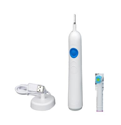 China Round Rotating Oscillating Electric Toothbrush Rechargeable Feature for sale