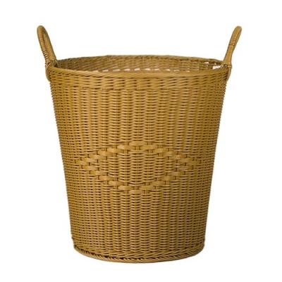 China Wholesale Discount Customization Bamboo Stackable Laundry Basket Personalized Home Waschekorb Handwoven Wicker Rattan Storage and Organization for sale