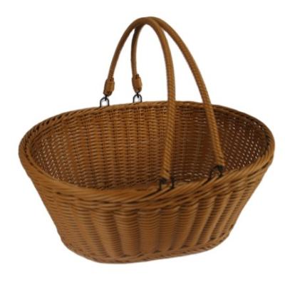 China Sustainable Wholesale Hand - Woven Natural Rattan Fruit and Snack Basket Panic Rattan Basket for sale