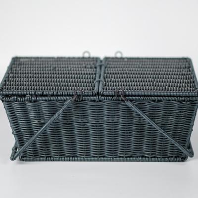 China Popular wholesale rattan picnic basket professional quality product making storage basket with lid for sale