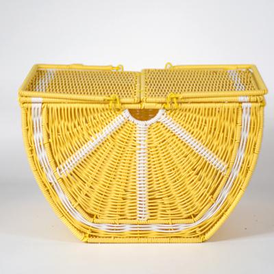 China Bargain Price Picnic Storage Basket New Wicker Set Type Watermelon Shaped Picnic Basket Basket for sale