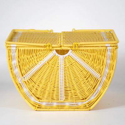 China Promotional Good Quality Popular Storage Basket Product Watermelon Shaped Wholesale Insulated Basket Picnic Basket for sale