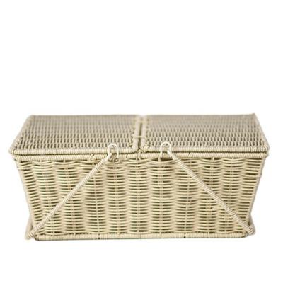 China New Design Popular Product Suitable Rattan Storage Basket Small Price Picnic Basket For 4 for sale