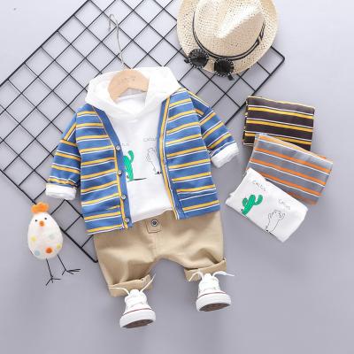 China Autumn Boy Clothing Baby Casual Clothes Set 3 Pieces Korean Boy Clothing Cotton for sale