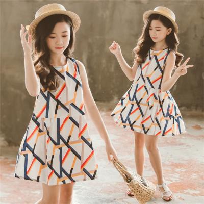 China Breathable kids dress girls summer clothing kids wear summer leisure dresses baby clothes girls dresses for sale