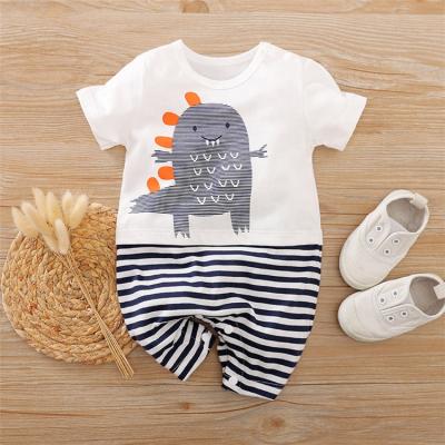 China Summer Casual Rompers Cute Baby Pattern Kid Clothes Organic Cotton Romper for sale