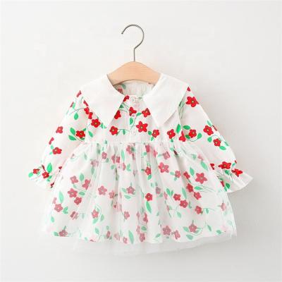 China Anti-static Western Style Baby Girl Dress Baby White Dresses Baby Dress Printing for sale