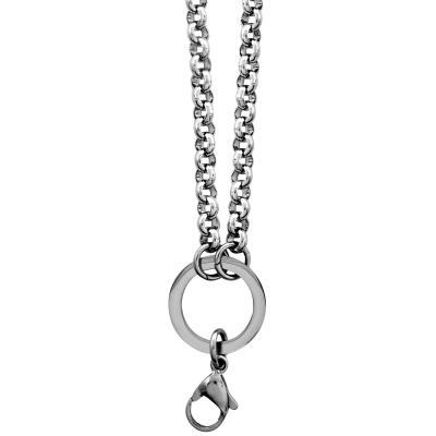 China Hiphop Customized High Quality Necklace Chain Jewelry Accessories Link Stainless Steel Rolo Chain for sale