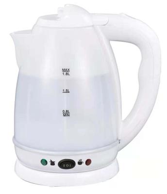 China 360 Degree Rotation Base Heat Insulation White Machinery Three - Speed ​​Switch New PP Plastic Electric Plastic Kettle for sale