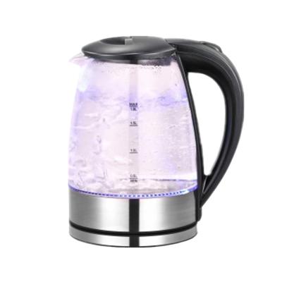 China 360 Degree Rotation Base Multiple Colors Glass Kettle Led Lamp 1.8l Keep Warm Electric Kettle Glass for sale