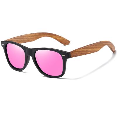 China Hot Selling Fashion Sunglasses Men and Women Retro Wooden Sunglasses Color Lens Square Polarized Sunglasses for sale