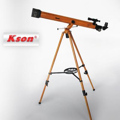 China Professional Astronomical Design 3x Barlow Refractor Telescope 60mm Aperture Wood Grain Refractor High Definition Achromatic Optical Design for sale