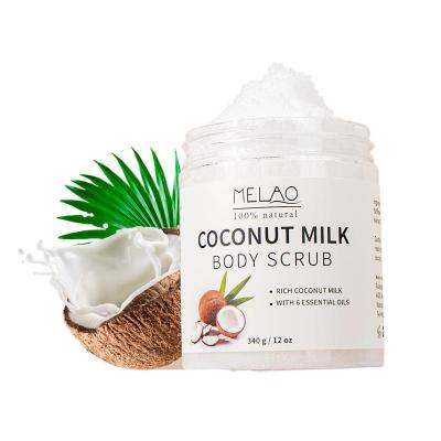 China Exfoliator Coconut Scrub Skin Care Products 100% Pure Natural Exfoliating Shrink Pores Body Scrub Organic Coconut Milk Scrub for sale