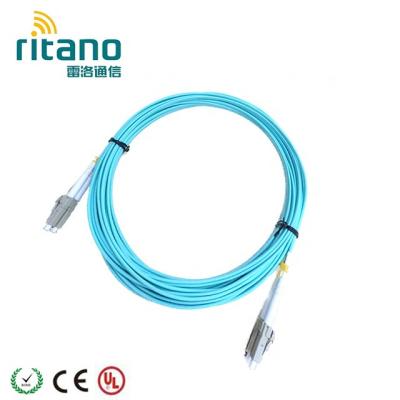 China PVC MM Duplex LC OM4 FTTH Fiber Optic Patchcord With LSZH Jacket for sale