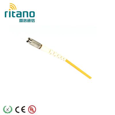 China PVC SM DIN Fiber Optic Pigtail / LSZH Simplex Patch Cord 3.0mm L=Nm for sale