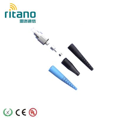 China Telecommunication MM Simplex 0.9/2.0/3.0mm FC Fiber Optic Connector for sale