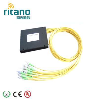 China Wiring System 12 Colors PLC Splitter 0.9mm Device-Fanless With SCUPC SM SX 0.9mm G.657A1 1.0m Pigtails for sale