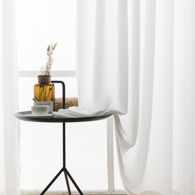 China Factory Supplier Modern Simple White Sheer Linen Curtain Fabric On Hot Sale For Living Room Bedroom for sale