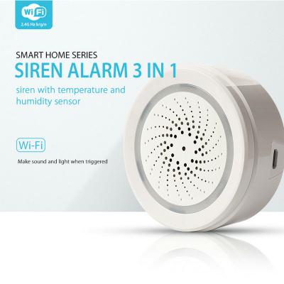 China USB APP Intelligent Sound Control Tuya Siren Wifi System Wireless Voice Safe Control MI5005 Alarm Temperature Humidity Sensor for sale