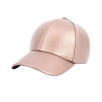 China 6-Panel Hat Custom Logo Design High End 6 Panels Unisex Leather Baseball Hat for sale