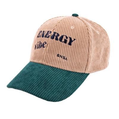 China 6-Panel Hat 6-Panel Embroidery Logo Baseball Hats Unique Corduroy Dad Hat for sale