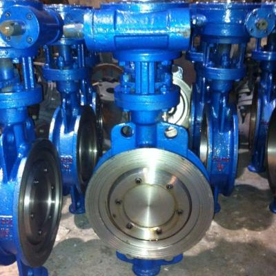 China High quality 304 overhead wafer strainless steel butterfly valve with wormgear for sale