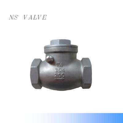 China General CF8/CF8M SS Threaded Cast Swing Check Valve 1 Piece 200 Full Port MECHAN for sale