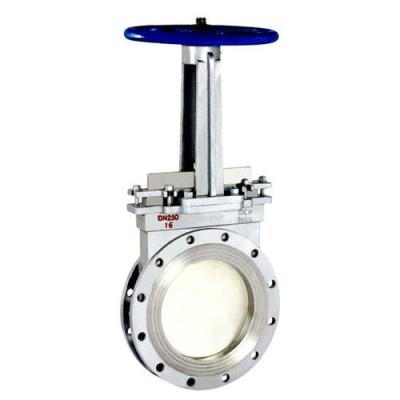 China General Manufacturer Direct DN100 4 Inch Cast Mud Knife Steel Flanged Manual Gate Valve With Handwheel for sale